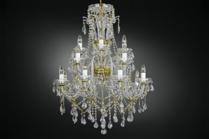 Crystal glass chandelier