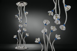 Dali - modern crystal wall or ceiling light