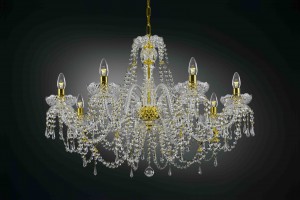 Crystal glass chandelier