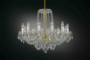 Crystal glass chandelier