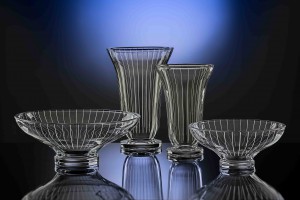 Mísy a vázy z broušeného olovnatého skla - českého křišťálu