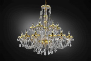 Gold-crystal chandelier