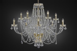 Chandelier with crystal chains