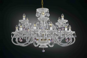 Crystal glass chandelier